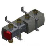 Коллектор для насосной группы Huch EnTEC ECO 2 (НГ 1 1/2") до 120 кВт на 3 выхода с красной вставкой