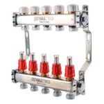 Блок коллекторов VALTEC,с расходомерами 1"х6 вых Евроконус 3/4 (VTc.584.EMNX.0606)