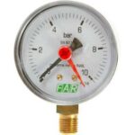 Манометр 1/4" (радиальный) , 0-10 бар, - 20-80 °C, 63 мм FA 2500 R10