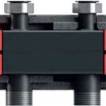 Коллектор для насосной группы Huch EnTEC ECO2 OPTIMA до 120 кВт с красной вставкой 106.01.025.03RD