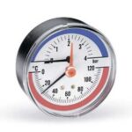 Термоманометр TMAX 04 (FR 818) (1/2",4бар,120 С)(аксиальный) WATTS (10009464)