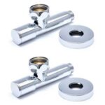 Вентиль запорный угловой LUXON 1"х1/2" г/ш хром (комплект 2шт)