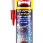 Герметик силиконовый санит. "Момент" 280мл прозрачный (для ванной и кухни) 2002675