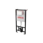 Инсталляция под унитаз ALCA PLAST AM101/1120-4:1 RU M678-0001 кнопка ЧЕРНАЯ